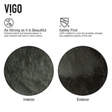 Glass Round Vessel Bathroom Sink/Basin with Deep Bowl, Gray Q1S3 - product image 4