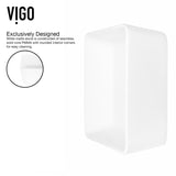 Marigold MatteStone Matte White Bathroom Sink/Basin Set with Amada Faucet and Rectangular Composite Vessel M1B2 - product image 4