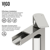 Marigold MatteStone Matte White Bathroom Sink/Basin Set with Amada Faucet and Rectangular Composite Vessel M1B2 - product image 7