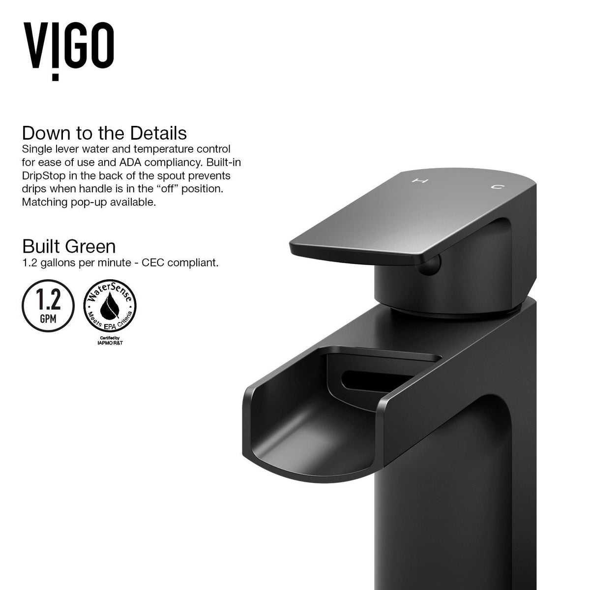 Montauk MatteStone White Bathroom Sink/Basin Set with Amada Faucet and Rectangular Composite Vessel Z5S1 - product image 4