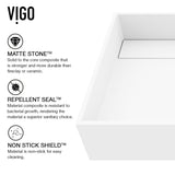 Montauk MatteStone White Bathroom Sink/Basin Set with Niko Faucet and Rectangular Composite Vessel P5N0 - product image 3