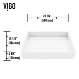 Montauk MatteStone White Bathroom Sink/Basin Set with Niko Faucet and Rectangular Composite Vessel P5N0 - product image 5