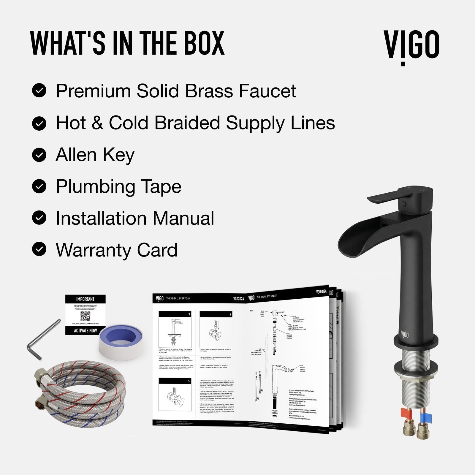 Niko Single Handle Single Hole Bathroom Sink Faucet, Matte Black I8D4 - product image 8