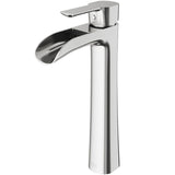 Niko Single Handle Vessel Sink Bathroom Faucet with Deck Plate, Brushed Nickel L9Z2 - product image 2