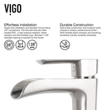 Niko Single Handle Vessel Sink Bathroom Faucet with Deck Plate, Brushed Nickel L9Z2 - product image 6