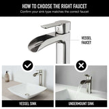 Niko Single Handle Vessel Sink Bathroom Faucet with Deck Plate, Brushed Nickel L9Z2 - product image 7