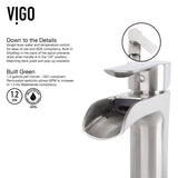 Niko Single Handle Vessel Sink Bathroom Faucet with Deck Plate, Brushed Nickel L9Z2 - product image 8