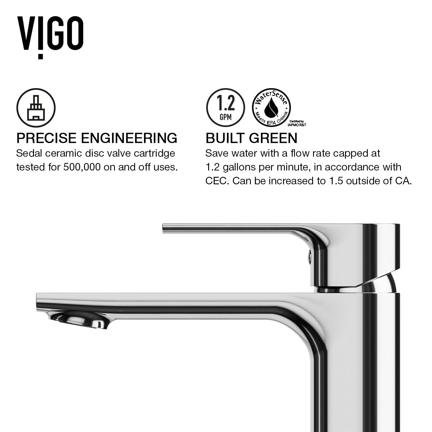 Norfolk Single Handle Vessel Single Hole Bathroom Sink Faucet, WaterSense Certified, Chrome I9G8 - product image 8