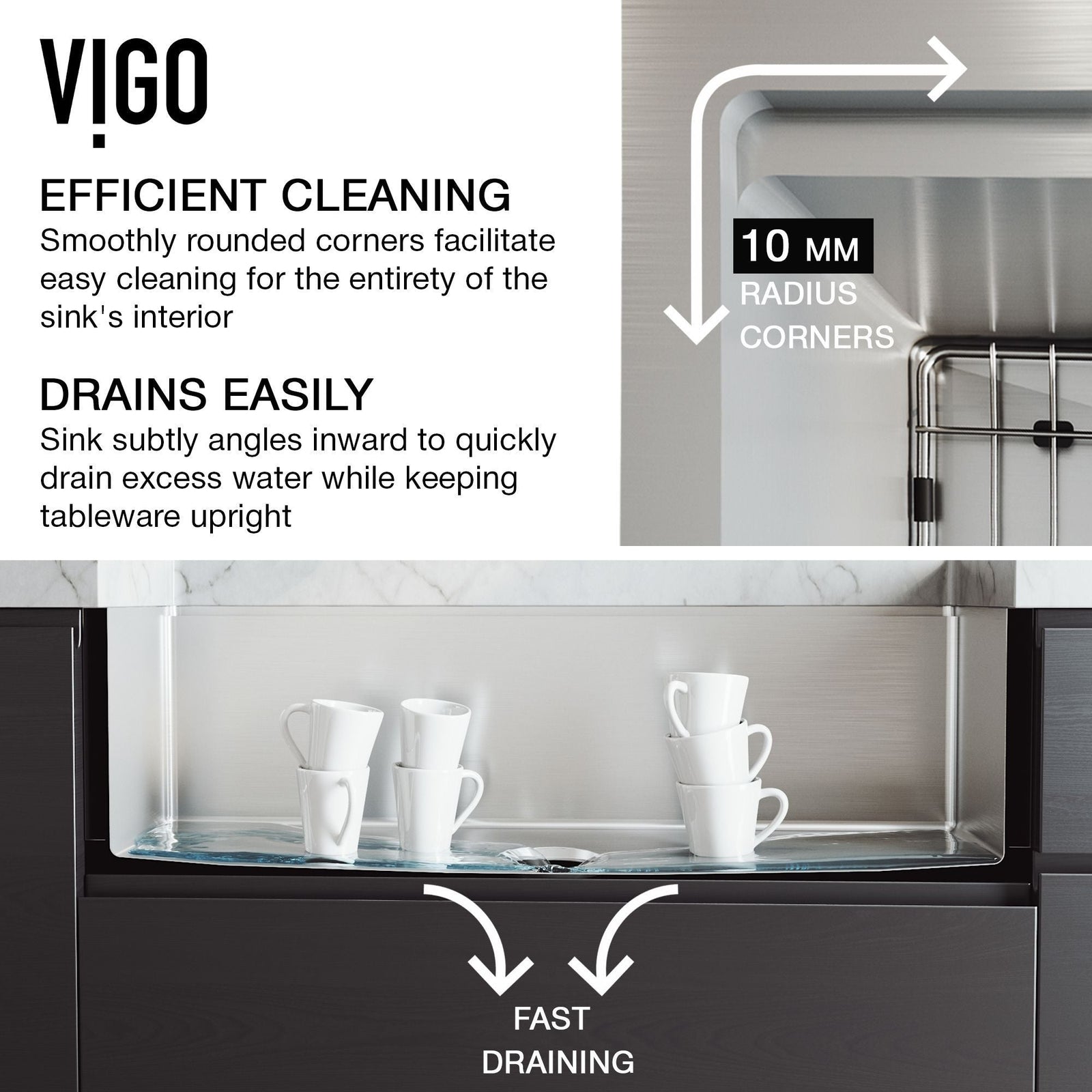 Oxford Single Farmhouse Kitchen Sink, 36-in x 21-in J2L8 - product image 2