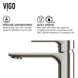 Palazzo Gothic ConcretoStone Grey Bathroom Sink/Basin Set with Niko Faucet and Rectangular Vessel G3F5 - product image 7