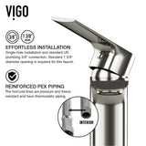 Palazzo Gothic ConcretoStone Grey Bathroom Sink/Basin Set with Niko Faucet and Rectangular Vessel G3F5 - product image 8