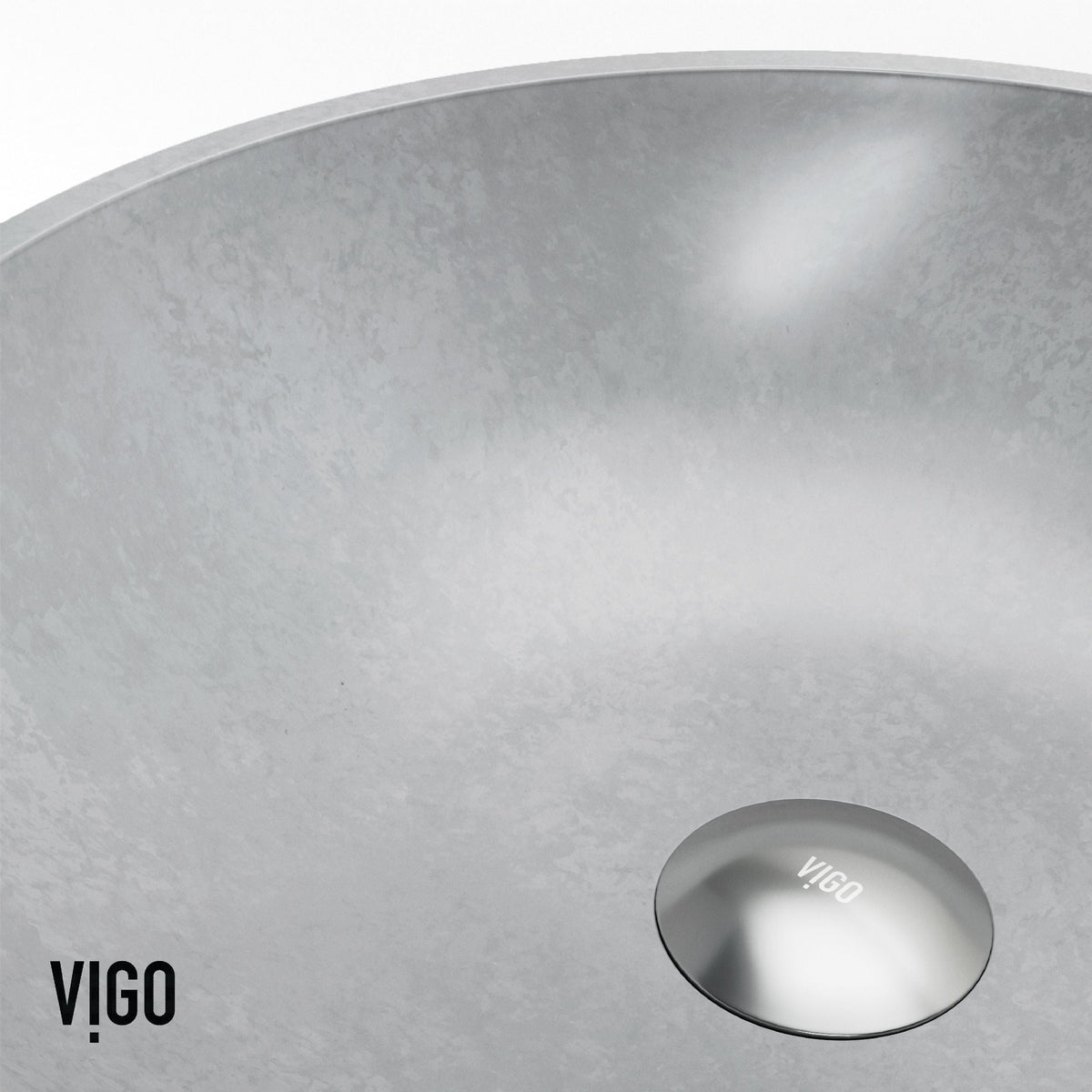 Ravenna Gothic ConcretoStone Grey Bathroom Sink/Basin Set with Dunn Faucet and Round Vessel F2X0 - product image 8