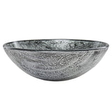 Round Glass Vessel Bathroom Sink/Basin with Deep Bowl, Titanium T8J0 - product image 1