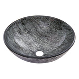 Round Glass Vessel Bathroom Sink/Basin with Deep Bowl, Titanium T8J0 - product image 4