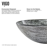 Round Glass Vessel Bathroom Sink/Basin with Deep Bowl, Titanium T8J0 - product image 6