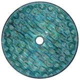Round Glass Vessel Bathroom Sink/Basin with Scratch-Resistant Surface, Oceania Q0V7 - product image 2