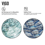 Round Glass Vessel Bathroom Sink/Basin with Scratch-Resistant Surface, Oceania Q0V7 - product image 4