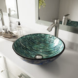 Round Glass Vessel Bathroom Sink/Basin with Scratch-Resistant Surface, Oceania J7U3 - product image 5