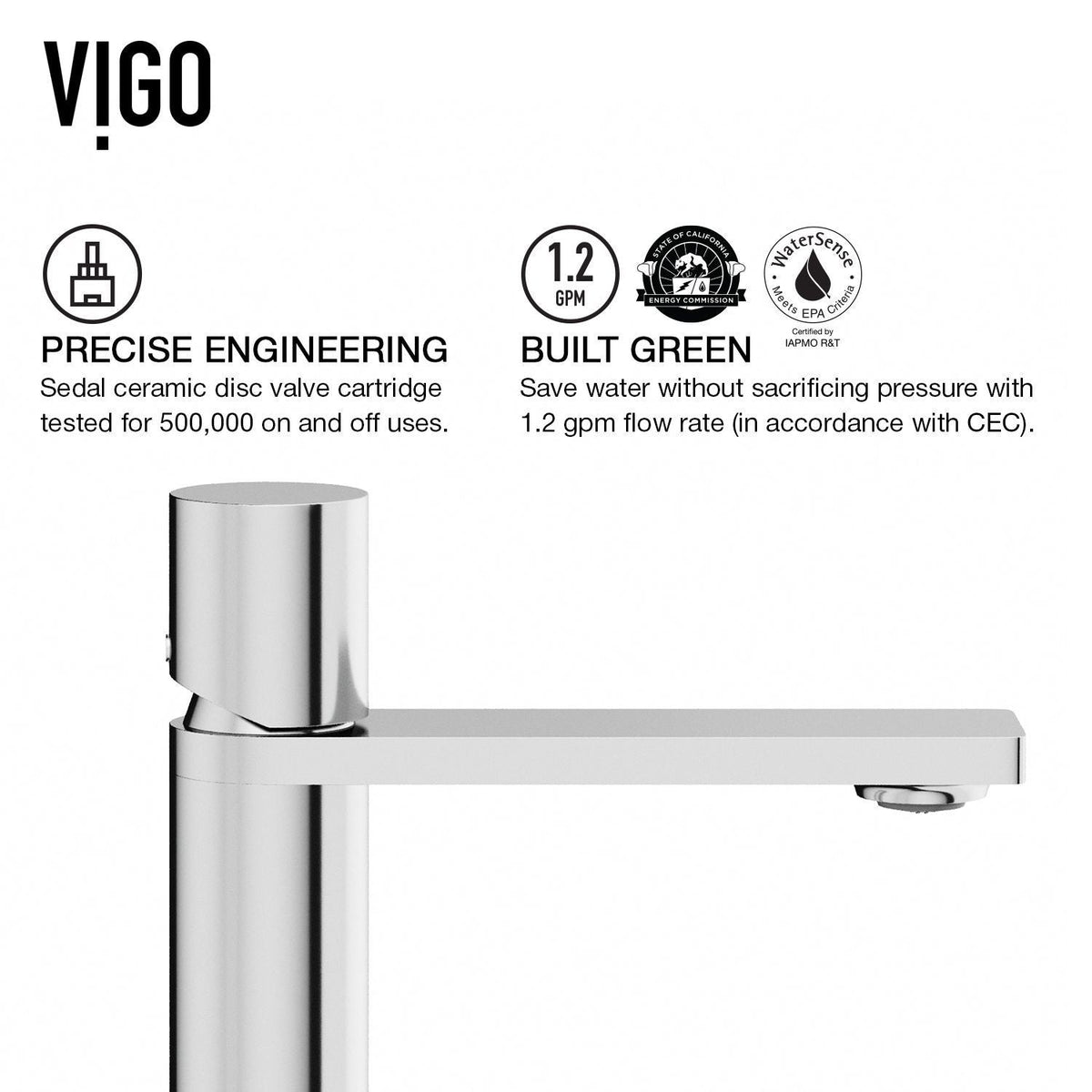 Starr Glass MatteStone White Bathroom Sink/Basin Set with Gotham Faucet and Rectangular Composite Vessel W0W8 - product image 6