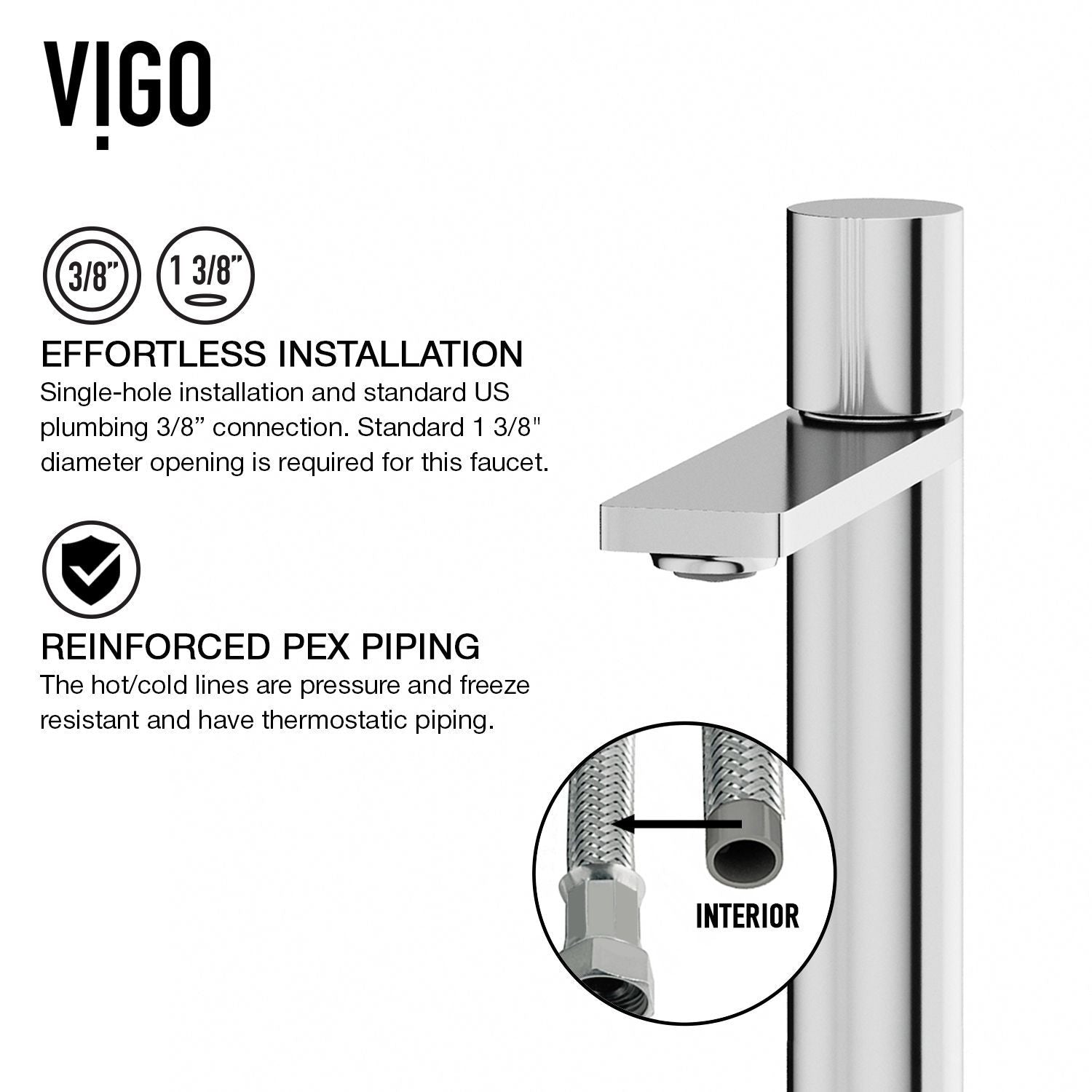 Starr Glass MatteStone White Bathroom Sink/Basin Set with Gotham Faucet and Rectangular Composite Vessel W0W8 - product image 8