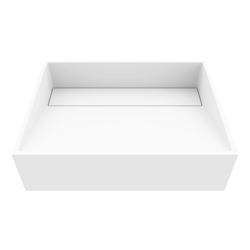 Starr Modern MatteStone 17x13-in Deep White Bathroom Sink/Basin with Rectangular Vessel U4K5