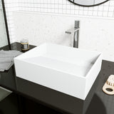 Starr Modern MatteStone 17x13-in Deep White Bathroom Sink/Basin with Rectangular Vessel U4K5 - product image 7