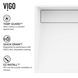 Starr Modern MatteStone 23x15-in Deep White Bathroom Sink/Basin with Rectangular Vessel Q3S0 - product image 4