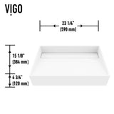Starr Modern MatteStone 23x15-in Deep White Bathroom Sink/Basin with Rectangular Vessel Q3S0 - product image 5