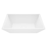 Vinca Matte Stone Vessel Bathroom Sink/Basin with Deep Bowl, White G1N1 - product image 1