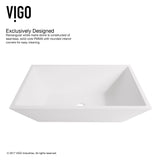 Vinca Matte Stone Vessel Bathroom Sink/Basin with Deep Bowl, White J8T3 - product image 3