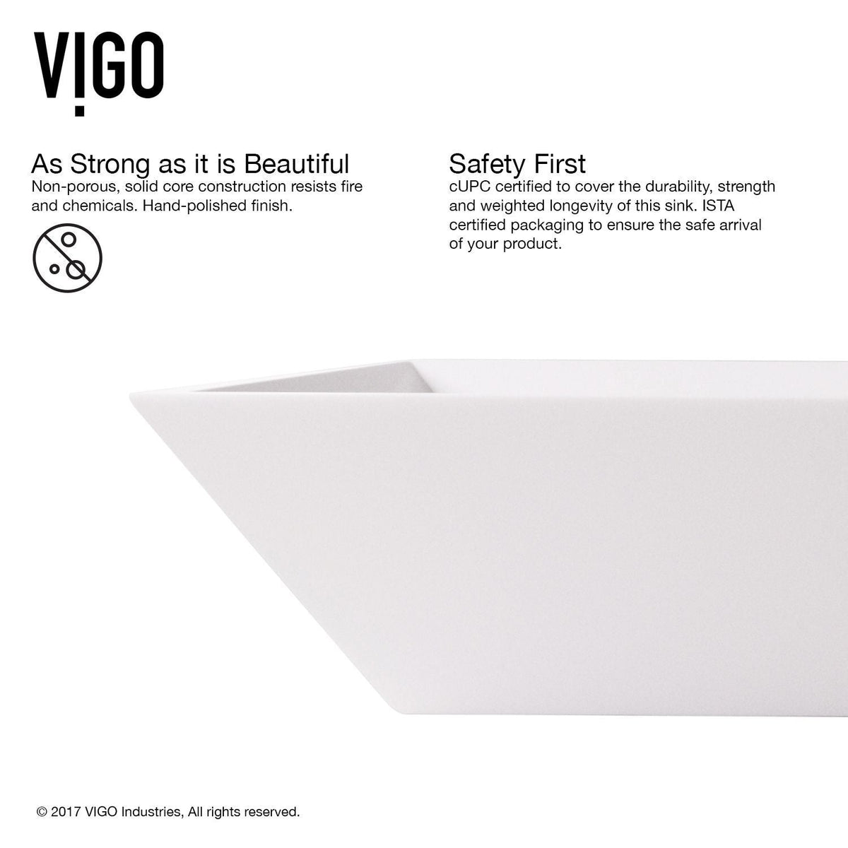 Vinca Matte Stone Vessel Bathroom Sink/Basin with Deep Bowl, White G1N1 - product image 4
