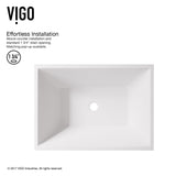 Vinca Matte Stone Vessel Bathroom Sink/Basin with Deep Bowl, White G1N1 - product image 5