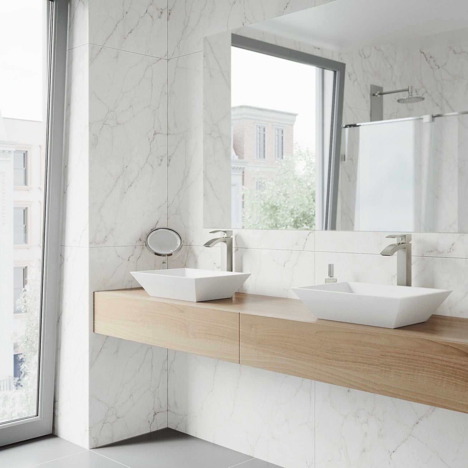 Vinca Matte Stone Vessel Bathroom Sink/Basin with Deep Bowl, White G1N1 - product image 7