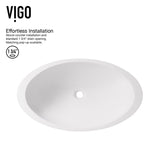 Wisteria MatteStone White Bathroom Sink/Basin Set with Norfolk Faucet and Oval Composite Vessel C7S1 - product image 7