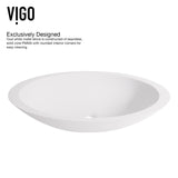 Wisteria MatteStone White Bathroom Sink/Basin Set with Norfolk Faucet and Oval Composite Vessel C7S1 - product image 8