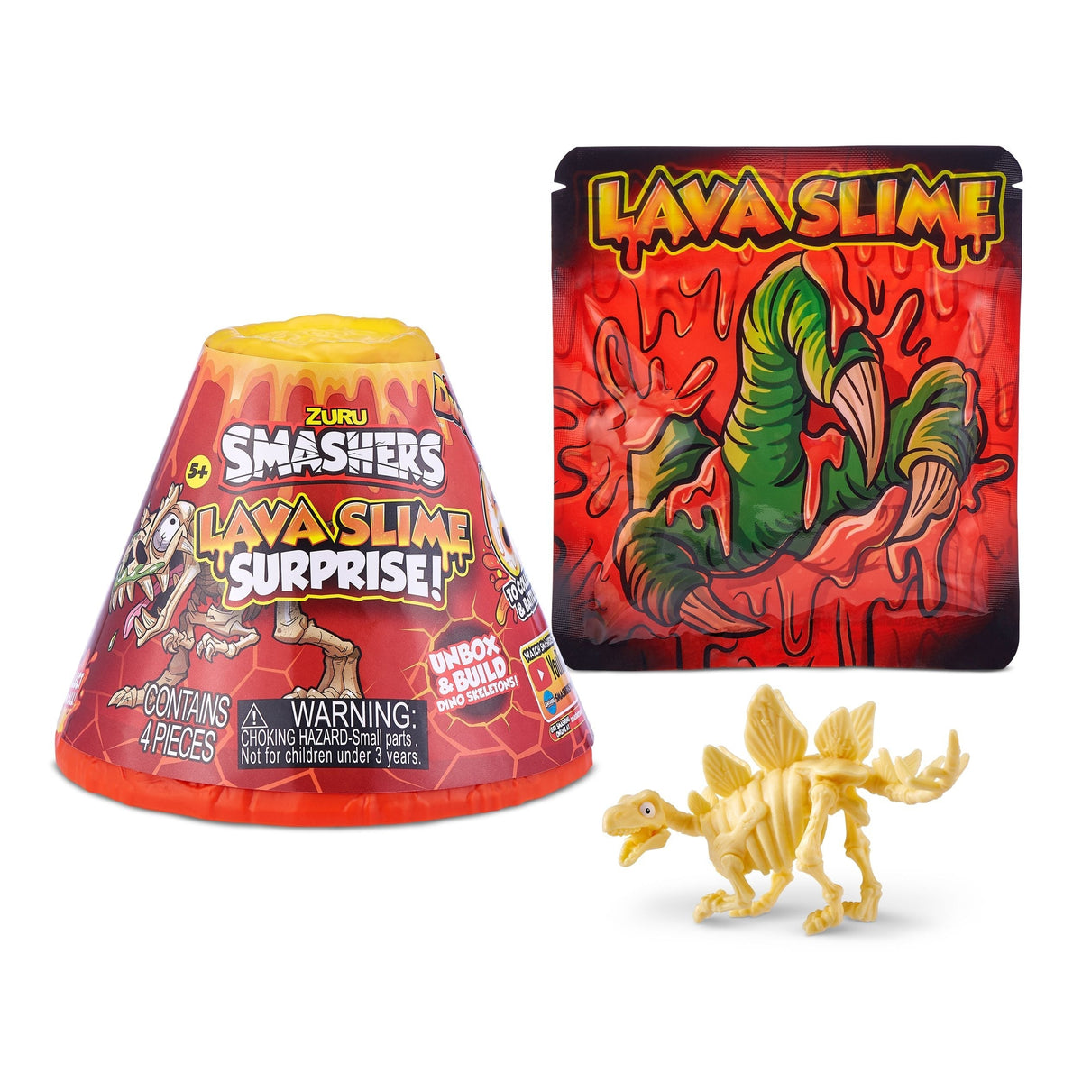 Lava Slime with Dinosaur Toy Favour, Multi-Coloured, 4-pk, Ages 5+, for Arts & Crafts/Birthday Favour Z8W9 - product image 2