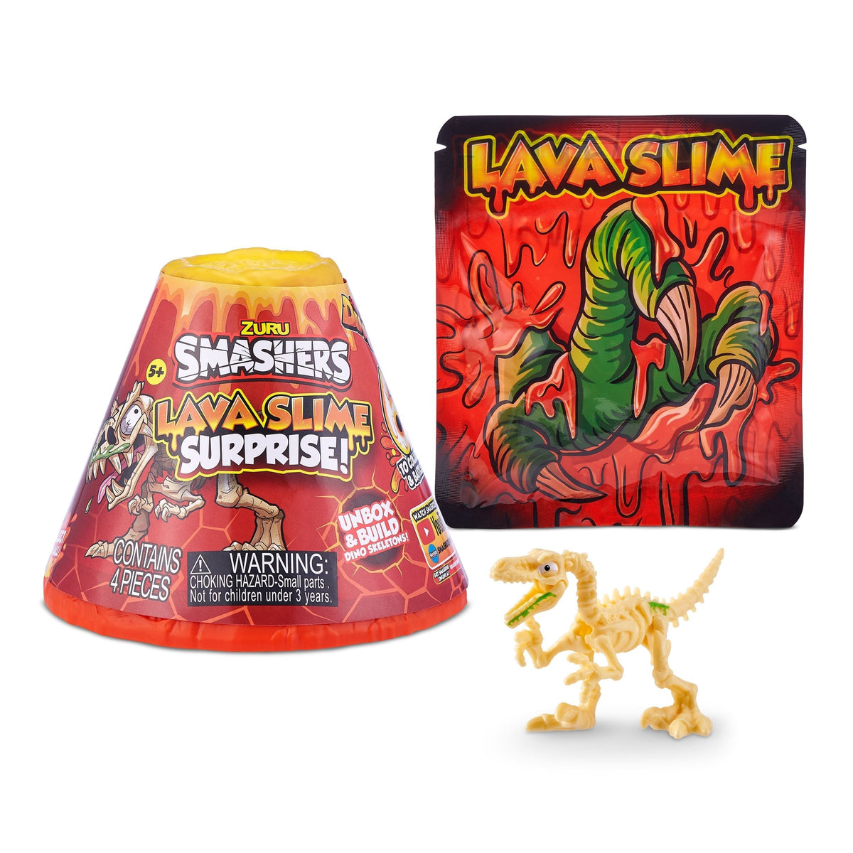 Lava Slime with Dinosaur Toy Favour, Multi-Coloured, 4-pk, Ages 5+, for Arts & Crafts/Birthday Favour Z8W9 - product image 5