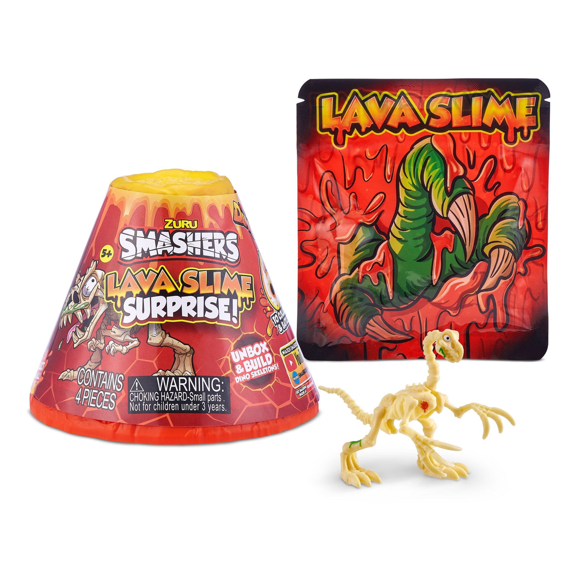 Lava Slime with Dinosaur Toy Favour, Multi-Coloured, 4-pk, Ages 5+, for Arts & Crafts/Birthday Favour Z8W9 - product image 6