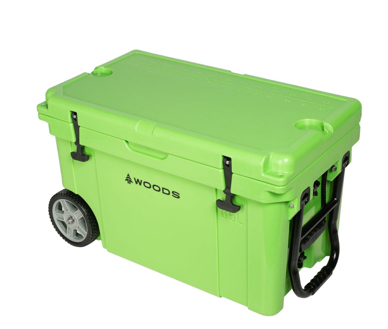ARCTIC Wheeled Roto-Moulded Cooler with Handle, 65-L, Parrot Green Z1Y7