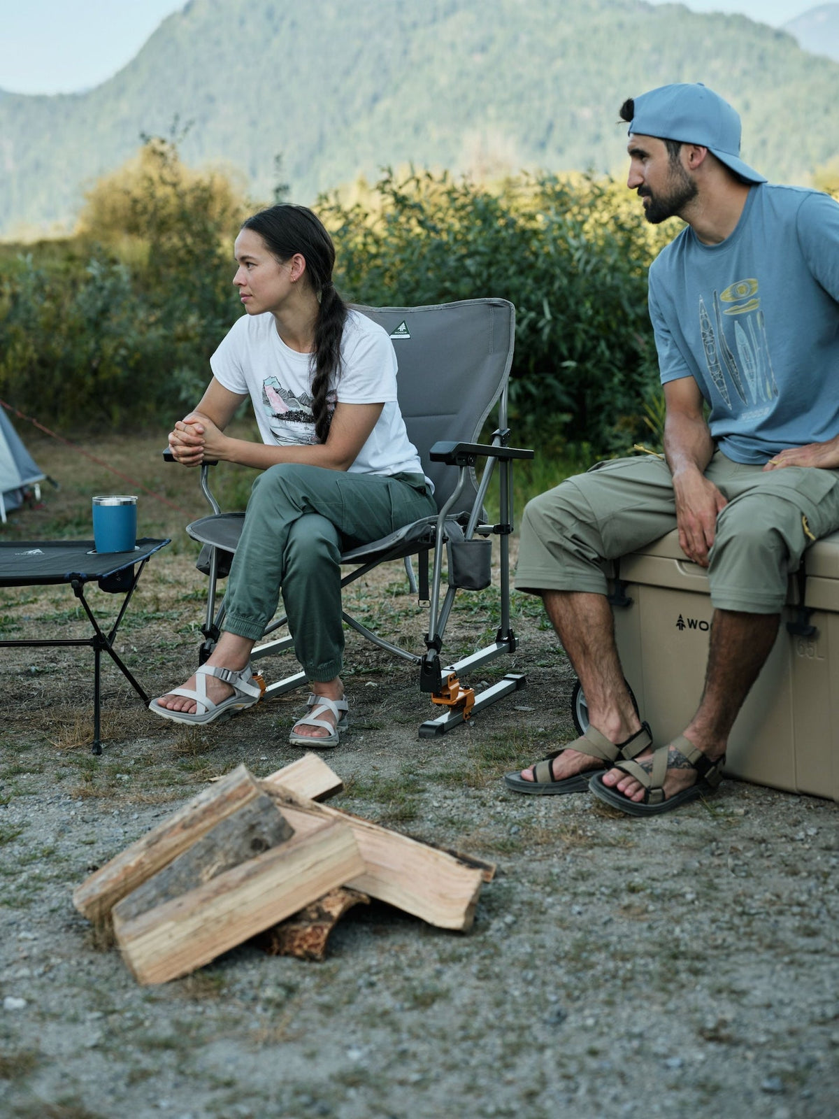 Bonavista Folding Camp Rocker Chair, Grey X3D1 - product image 2