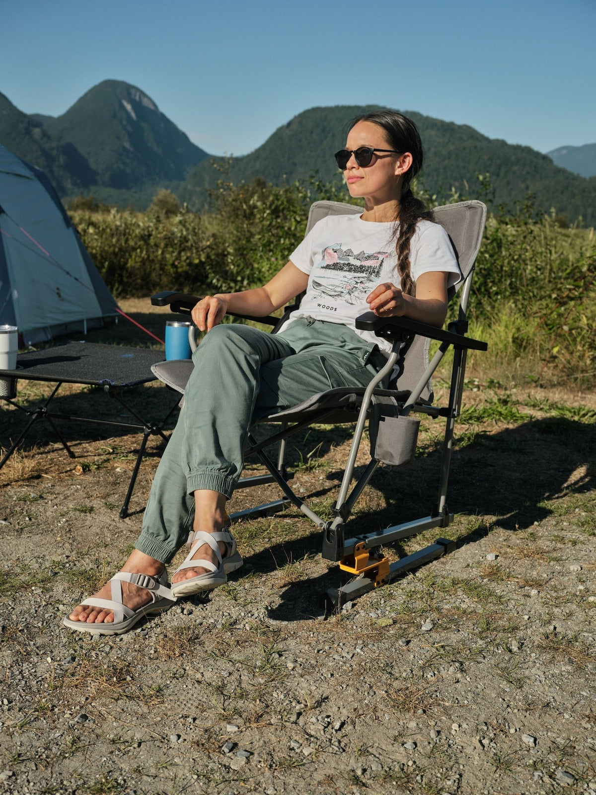 Bonavista Folding Camp Rocker Chair, Grey X3D1 - product image 3