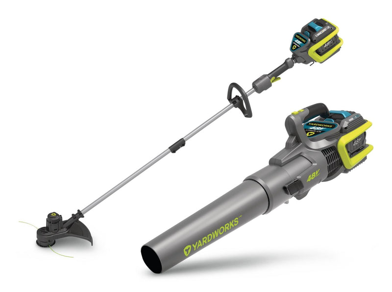 48 V Cordless Leaf Blower & Trimmer Combo, 2 Ah Battery Included F7X1