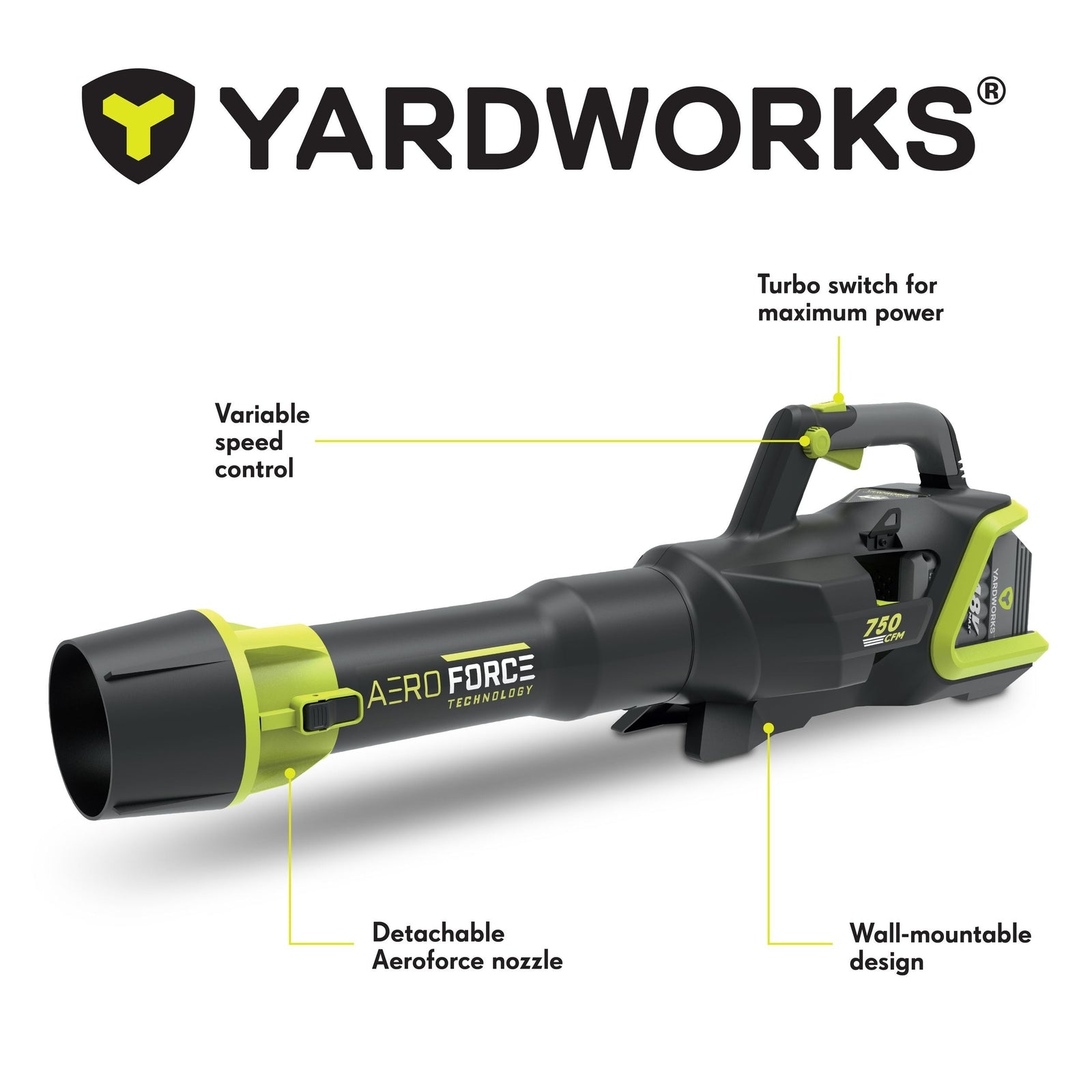 48V Lithium Ion Max Brushless AeroForce 2.0 750 CFM Leaf Blower Kit with (1) 4.0Ah Battery & (1) 2.0A Charger T4R1 - product image 7