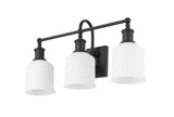 Bryant 3-Light Vanity Light, Black with Opal Shade Q8F6 - product image 3