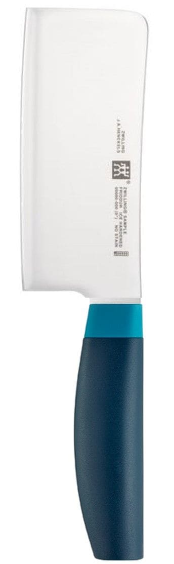 Now Stainless Steel Knife Block Set with Blade Sharpener & Knife Block, Blue, 7-pc R5X3 - product image 1